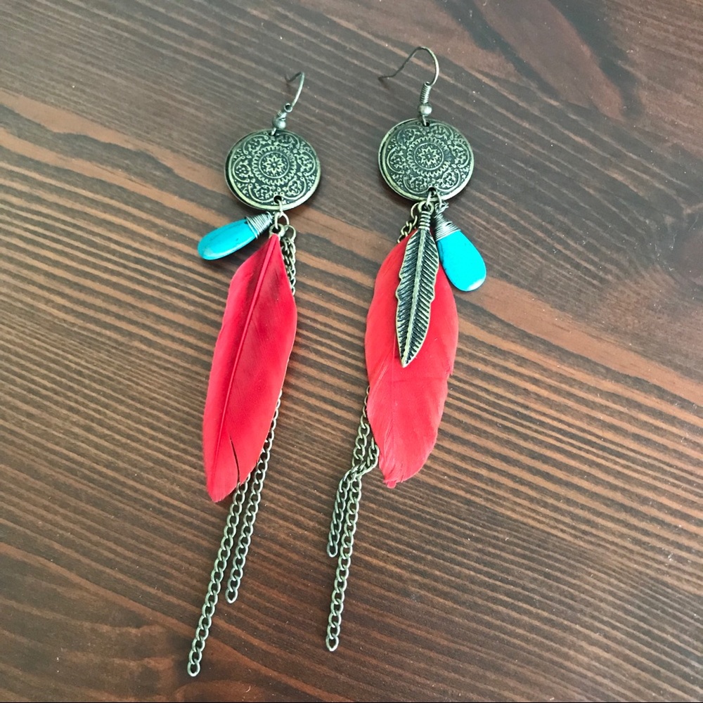 Lucky Brand boho southwestern statement earrings